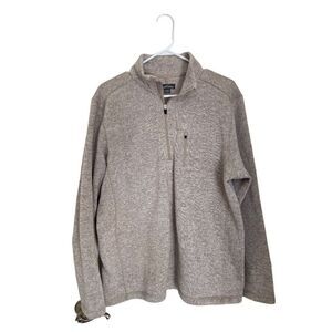 Quarter Zip Tan Eddie Bauer Sweater (Large)